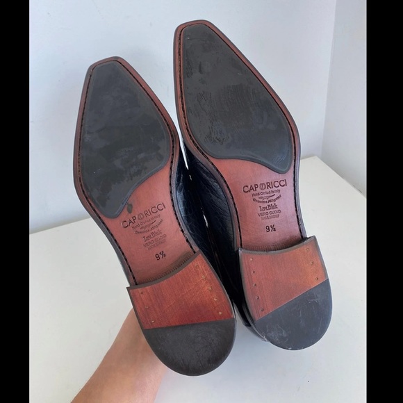 Caporicci 203 Alligator Split Toe Loafers Black / White - Picture 11 of 14